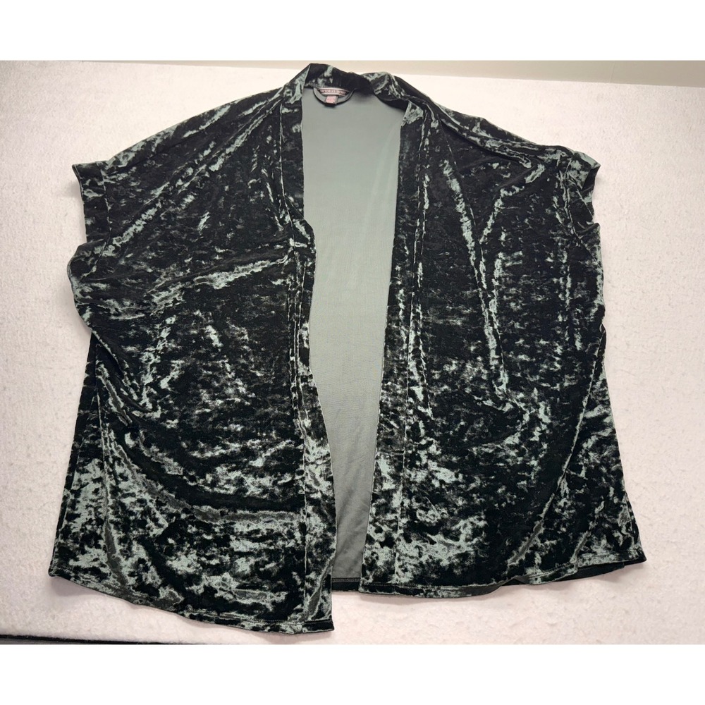Victorias Secret Crushed Velvet Kimono Wrap Forest Green Heart XS S